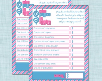 instant download twin trivia baby shower game for boy girl etsy