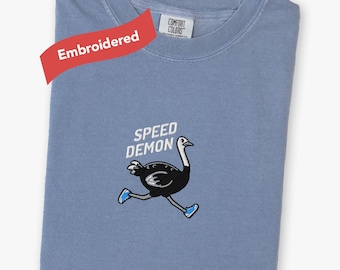 Chemise de coureur brodée, cadeau amusant pour les amateurs de fitness Comfort Colors® T-shirt Speed Demon