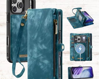 Leder Brieftasche Hülle für iPhone 17 Pro Max - Magnetischer Flip Kartenhalter Abdeckung