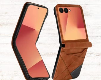 Luxury Leather Wallet Case For Samsung Galaxy Z Flip 7 / 6 / 5 / 4 / 3, Card Holder Back Cover
