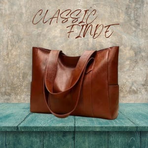 Retro Vegan Leather Tote Bag: Large Capacity Shoulder Bag for Work & Travel