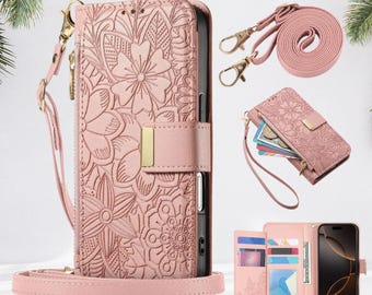 Crossbody Leather Wallet Case for Motorola Moto Edge 60 Pro – Card Slots & Straps.