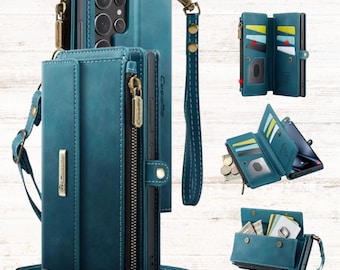 Crossbody Leather Wallet Case for Samsung Galaxy S26 Ultra – Luxury Magnetic Cover with Strap.