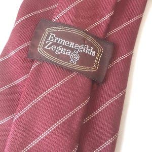 Ermenegildo Zegna Vintage Red Silk Tie Necktie Mens Accessories