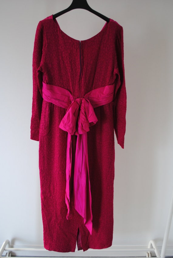 SALE 80s Vintage Pink Evening Dress Guy Laroche - image 3