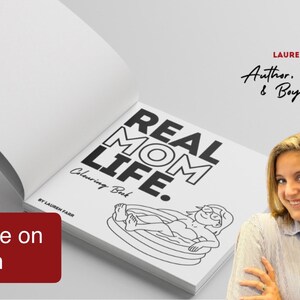 Real Mom Life Coloring Book | Funny & Cozy Motherhood Gift | 30 Comfy Cute Pages for Moms | Digital Download | Perfect Mom Self-Care