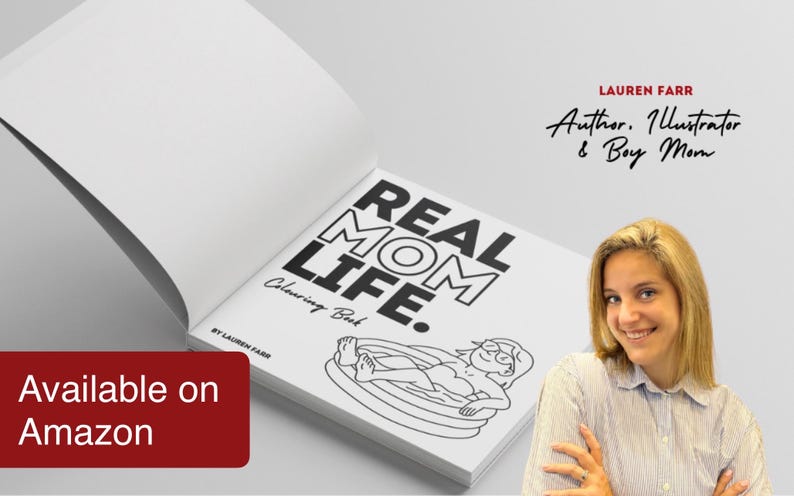 Real Mom Life Coloring Book | Funny & Cozy Motherhood Gift | 30 Comfy Cute Pages for Moms | Digital Download | Perfect Mom Self-Care