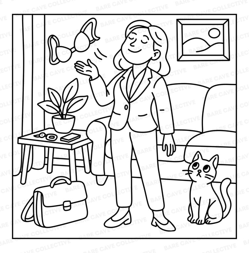Real Mom Life Coloring Book | Funny & Cozy Motherhood Gift | 30 Comfy Cute Pages for Moms | Digital Download | Perfect Mom Self-Care