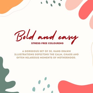 Real Mom Life Coloring Book Back Cover | Funny & Cozy Motherhood Gift | 30 Comfy Cute Pages for Moms | Digital Download | Perfect Mom Self-Care