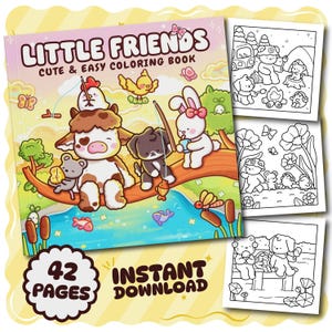 Little Friends Coco Wyo Coloring Book, 42 Digital Printable Pages, Instant Download For Kids & Adults