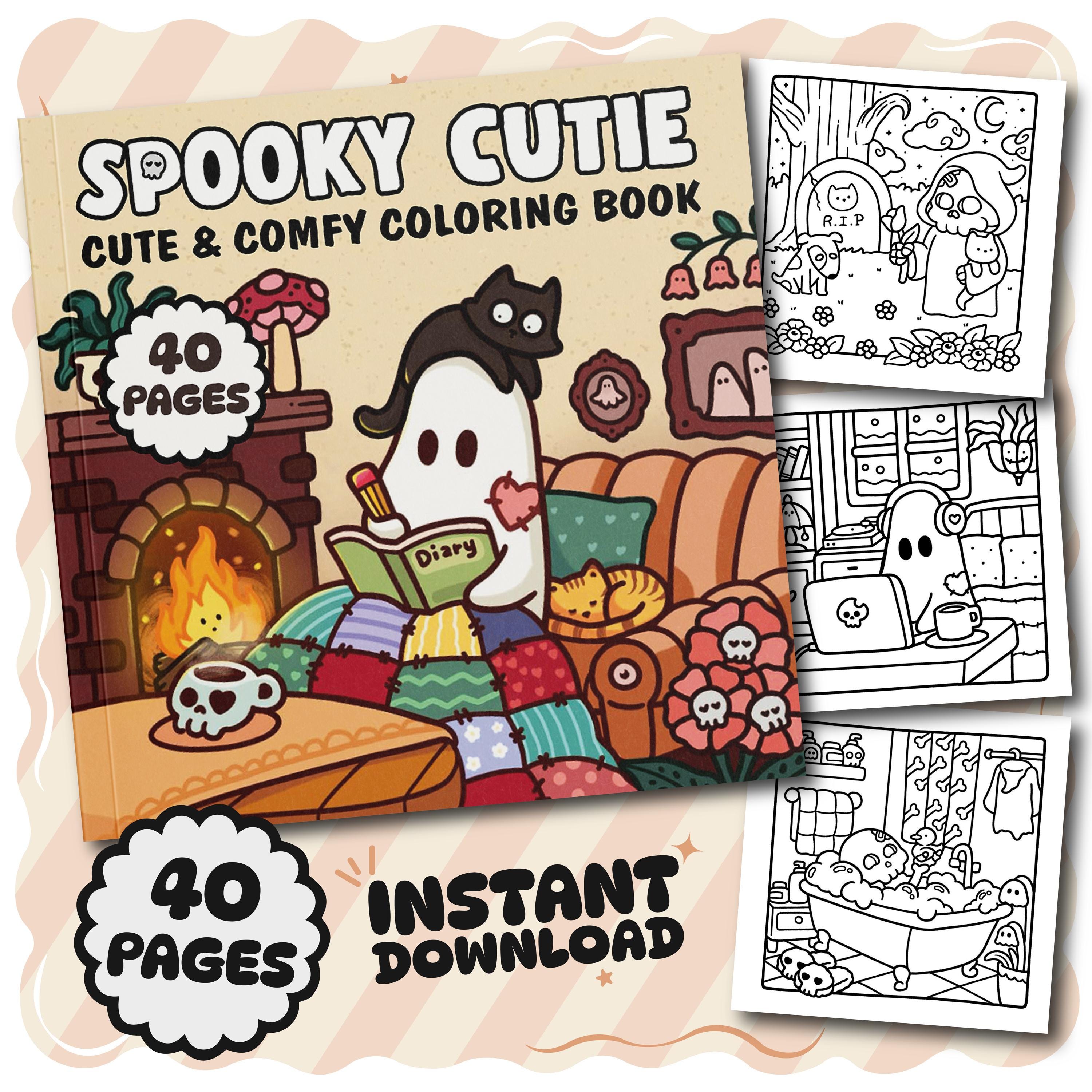 Coco Wyo Spooky Cutie Livre de coloriage PDF – 40 pages imprimables, traits épais faciles, téléchargement instantané pour enfants et adultes