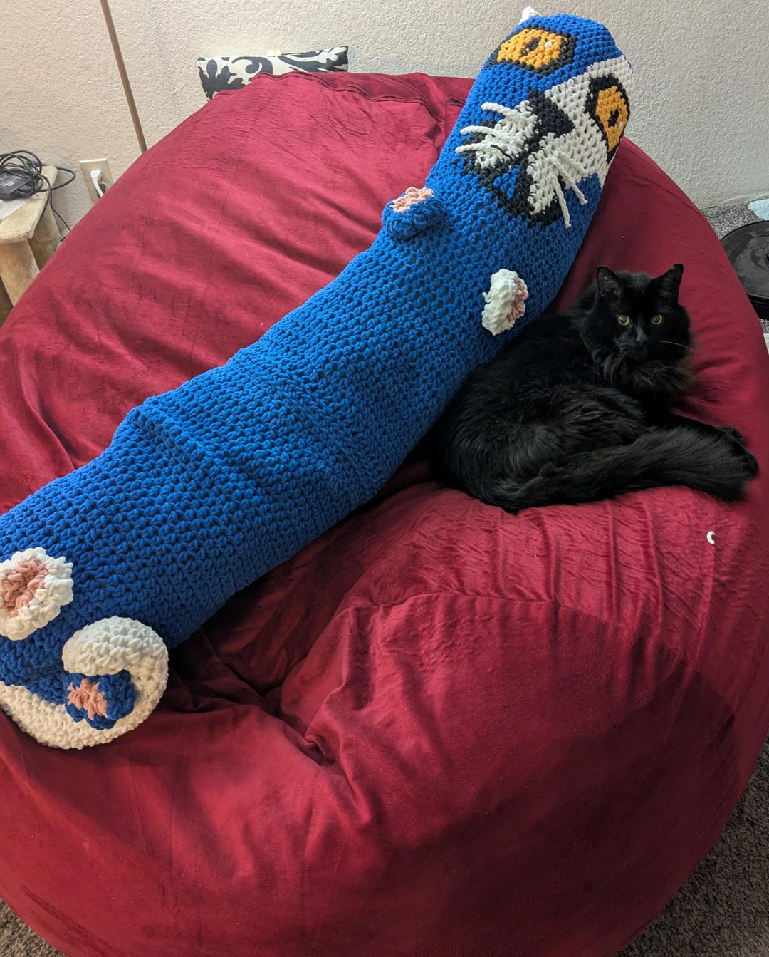 Cat Body Pillow Crochet Pattern Etsy