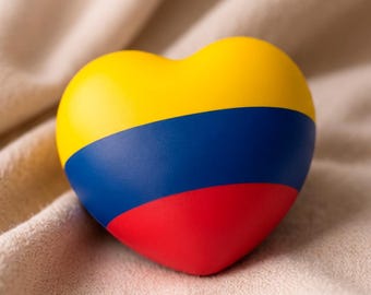 Anti-stress Heart "Colombian Pride" | Squishy Colombian Flag | Relaxing Gift