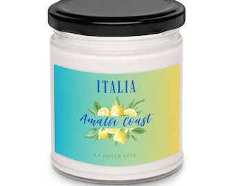 Amalfi Coast Scented Soy Candle: Italia Vibes - 9oz