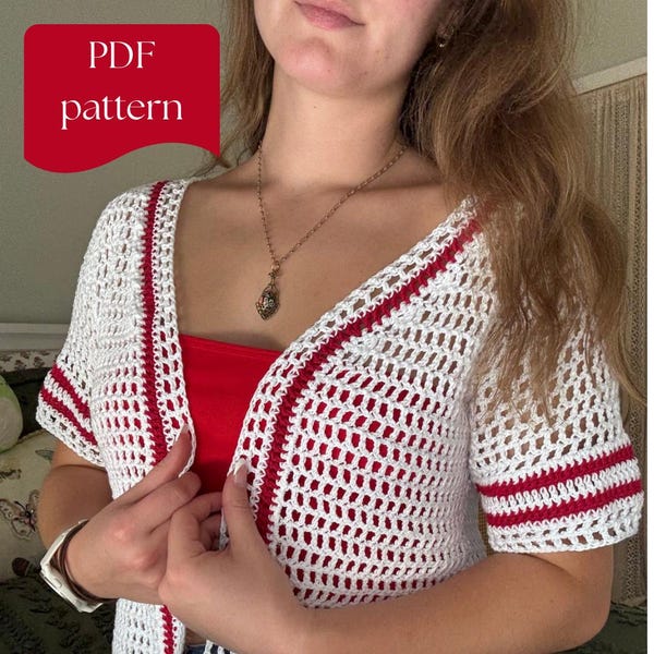 Batter Up Top - Crochet Sports Top/Cardigan Pattern