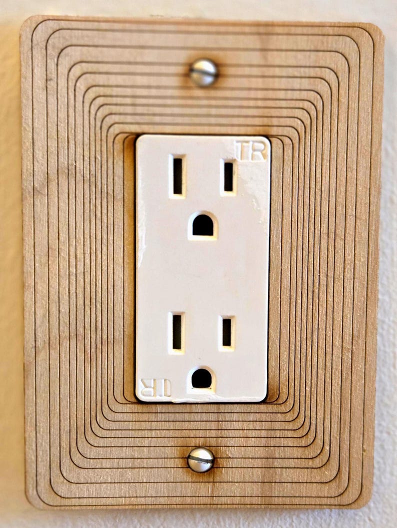 Switch Plate SVG for Laser Cutting | Geometric Outlet Cover | Lightburn ...