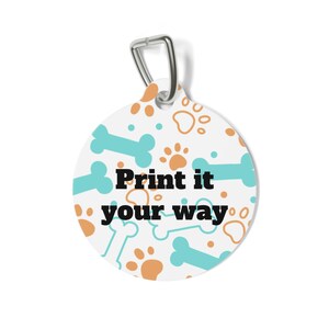 Pet Tag - Customizable Dog Name Tag, Personalized Pet ID Tag, Engraved Dog Collar Tag, Pet Name Tag for Dogs, Customized Pet Tag Necklace
