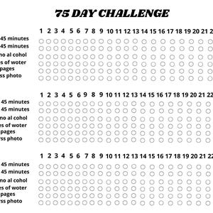 Editable 75 Soft Challenge Tracker | Printable 75 Day Challenge Digital Planner | Fitness & Weight Loss Habit Tracker PDF