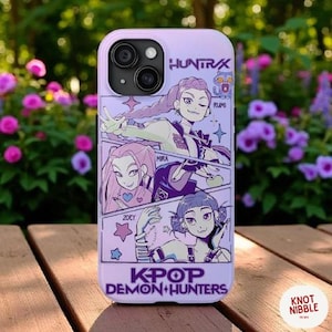 Coque de portable Kpop Demon Hunters Huntrix, coque de portable chasseurs de démons, coque de portable anime, coque de portable tendance et mignonne