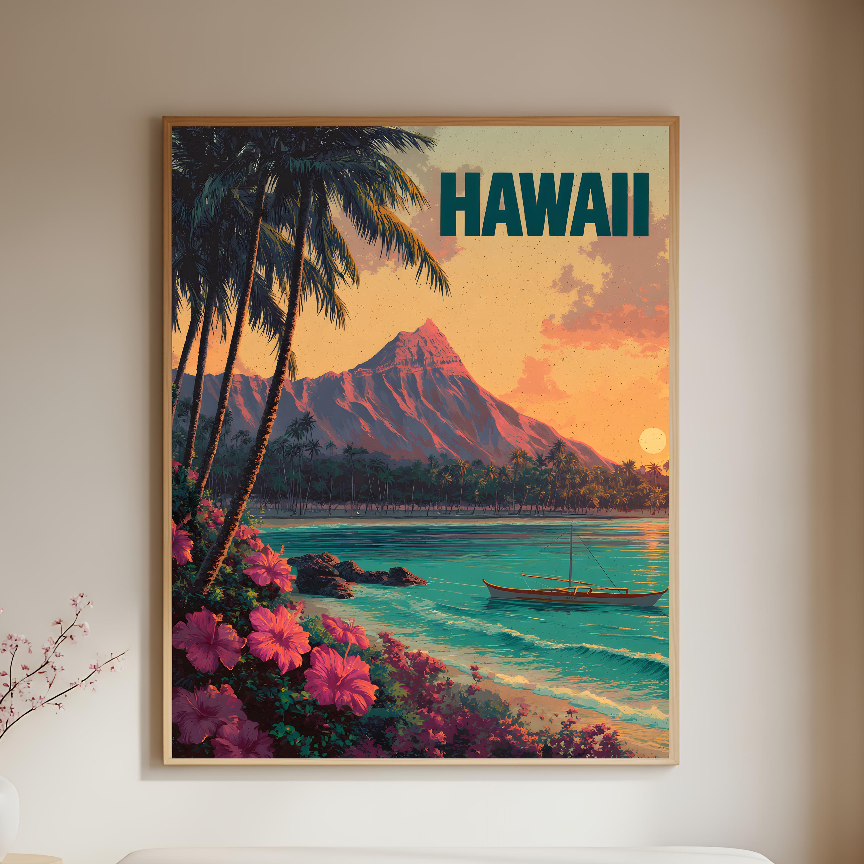 Diamond Head Print - Etsy