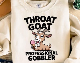 Maglietta Throat Goat PNG: meme di umorismo per adulti inappropriato (download digitale)