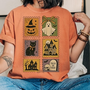 Retro Halloween Cat Ghost Png, Girly Halloween Png, Fall Png, Halloween Png, Spooky Season Png, Pumpkin Halloween, Spooky Mama png