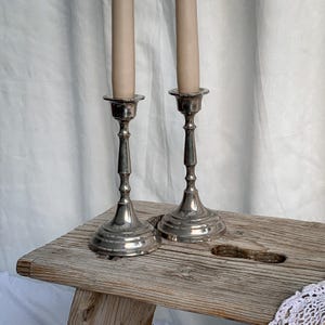 Mid-Century Cast Iron Candle Holders: Minimalist Vintage Home Decor