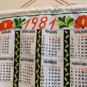 1981 Wall Calendar - Etsy
