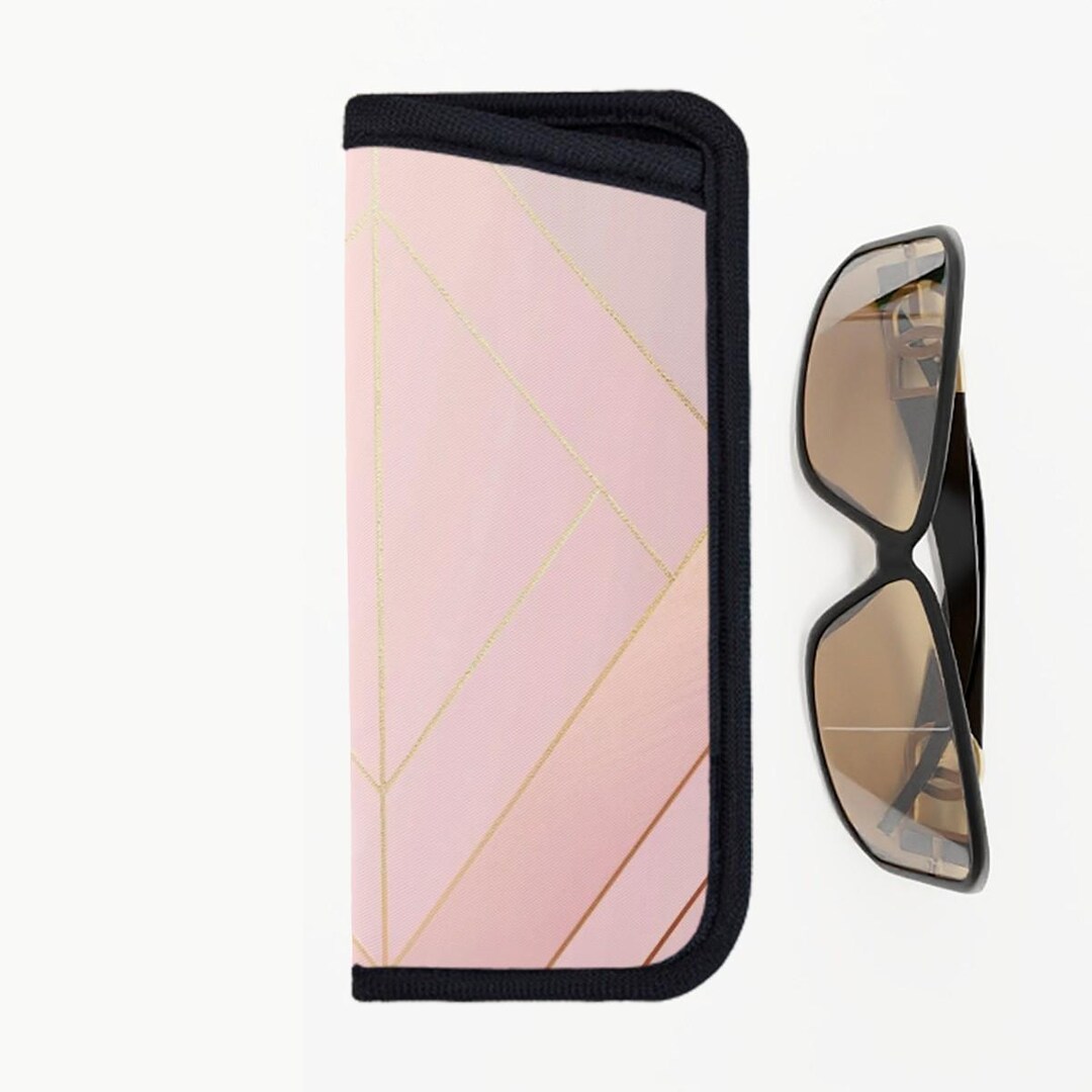 Pink Glass Case Pink Glasses Case – Soft Eyeglass Holder, Rose Marble Aesthetic Pouch ...