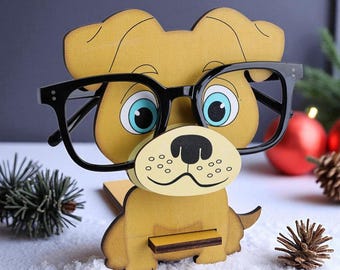 Hand Carved Animal Glasses Holder | Wooden Sunglasses & Reading Glasses Organizer Decor