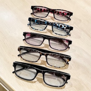 Leopard Rectangular Blue Light Reading Glasses Women +1.0 to +4.0 | Stylish Black Frame Eyeglasses Anti Glare Lenses
