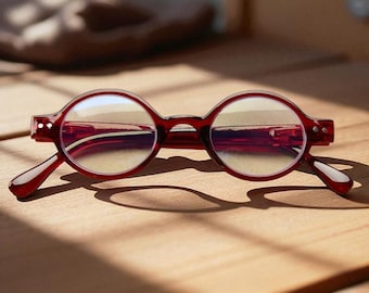 Small Round Blue Light Reading Glasses Men Women | Retro Computer Eyewear +0 to +3.00 | Anti Eye Strain Unisex Readers