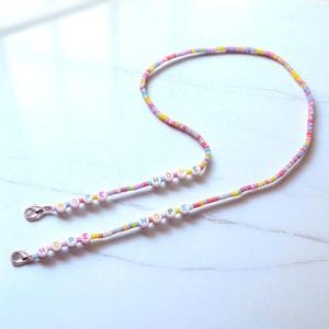HOPEビーズメガネチェーン | アクリル眼鏡ストラップ | ブリレンケット眼鏡チェーン | レディースサングラスホルダーネックレス