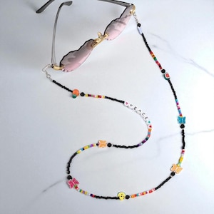 Fruit Beads Glasses Chain for Women, Colorful Acrylic Eyeglass Strap, Summer Spectacle Chain, Brillenkette Sunglasses Holder