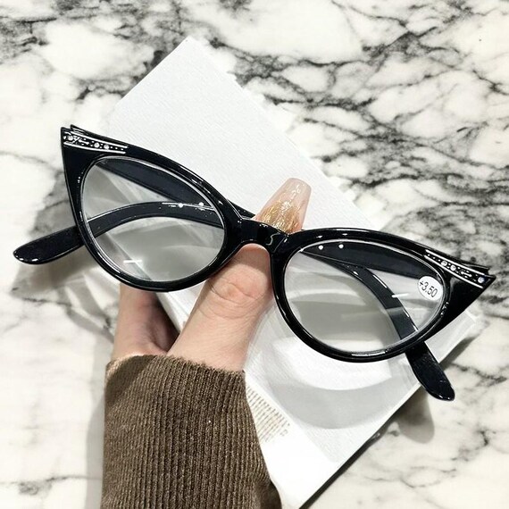 Cat Eye Reading Glasses • Candy Color Eyeglasses • Diamond  display picture 3