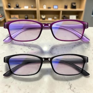 2PCS Rectangle Blue Light Reading Glasses Men Women | Ultra Lightweight Computer Glasses +1.0 to +4.0 Fashion Eyewear