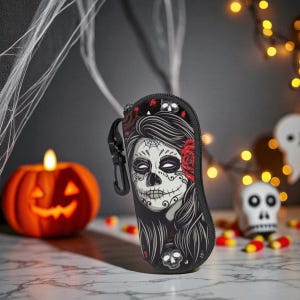Halloween Horror Glasses Case Eyeglasses Storage Box Scary Sunglasses Holder Fashion Eyewear Zipper Pouch