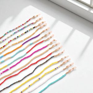 タッセル付きレトロビーズメガネチェーン | ファッション眼鏡ストラップ | カラフルなサングラスコード | 紛失防止眼鏡ホルダー