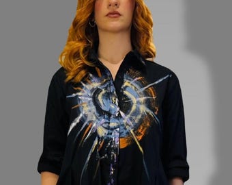 HAND-PAINTED Dress shirt