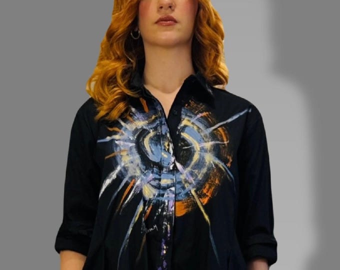 HAND-PAINTED Dress shirt