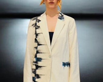 HAND - PAINTEND Suit  jacket