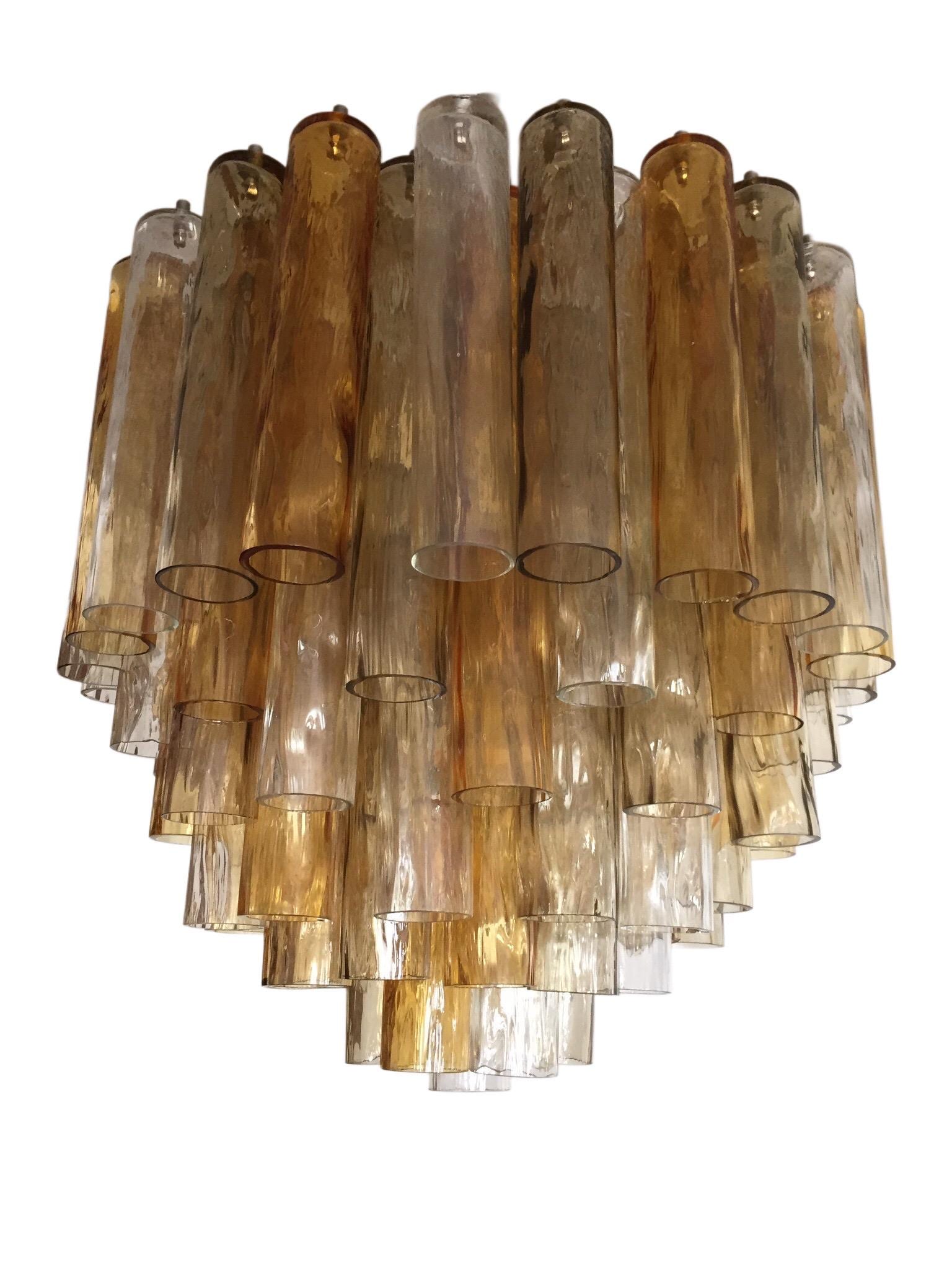 Lustre Suspendu Barovier&Toso Fait Main - Multicolore, Style Arts & Crafts, Parfait état