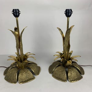 Pair of french bronze table lamps 1980’s