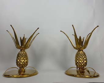 Mesa de centro/auxiliar con forma de piña de mediados de siglo, década de 1970.