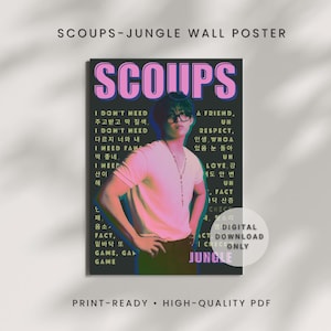 Seventeen Scoups Jungle Poster | Solo Lyrics Kpop Digital Download Wall Art