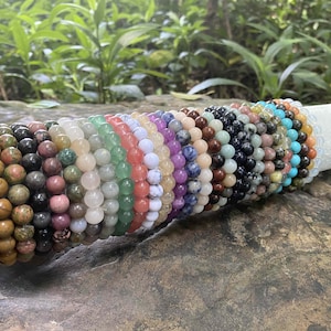 Pulsera de cuentas de cristal hecha a mano, pulsera apilable de piedras preciosas naturales, regalo de joyería delicado para mujeres.