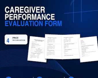 Caregiver Performance Evaluation Form | Home Care Employee Review | 30 90 Day Annual Evaluation & PIP Assessment