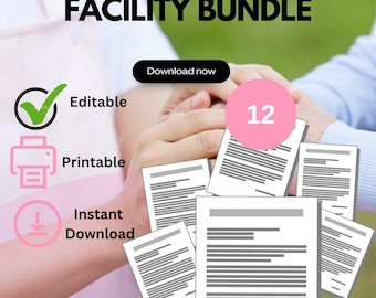 Paquete para centros de vida independiente / Negocio de residencias grupales / 12 formularios y plantillas esenciales (PDF)