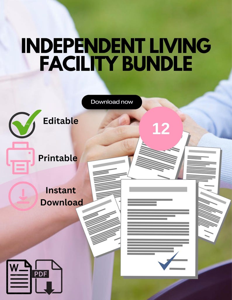 Independence Order Form Independent Living Facility Bundle | Group Home Business | 12 Essential ...