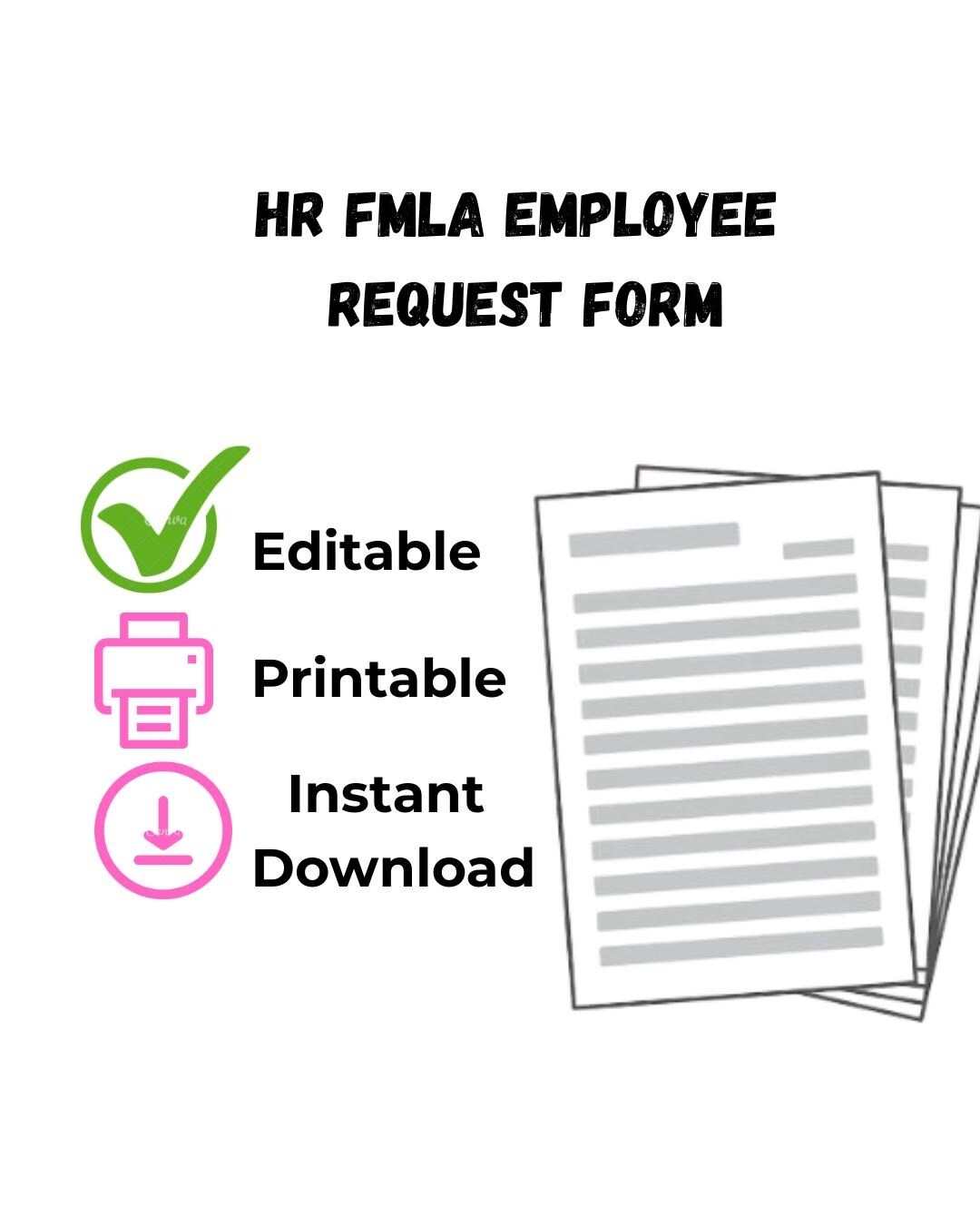 FMLA Request Form | Employee Leave Application Template (PDF & Word) - Etsy
